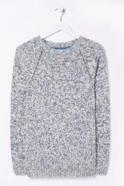 FatFace Blue Carly Twist Jumper -Fat Face Shop D57843s5