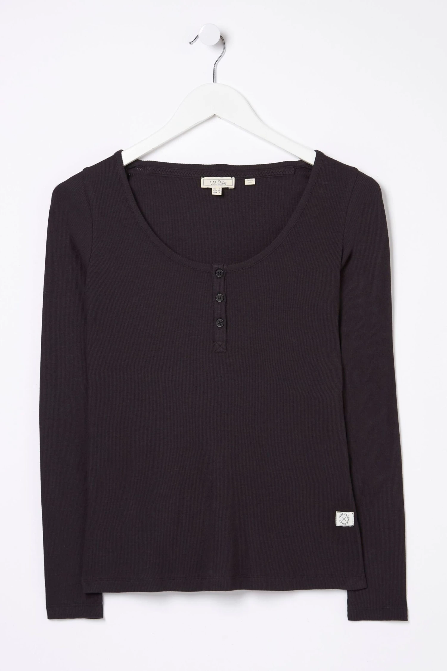 FatFace Ria Scoop Neck Black T-Shirt 6 FatFace Ria Scoop Neck Black T-Shirt - Image 4