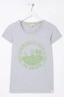 FatFace Grey Eden Community Spirit T-Shirt 11 FatFace Grey Eden Community Spirit T-Shirt -Fat Face Shop D57876s5