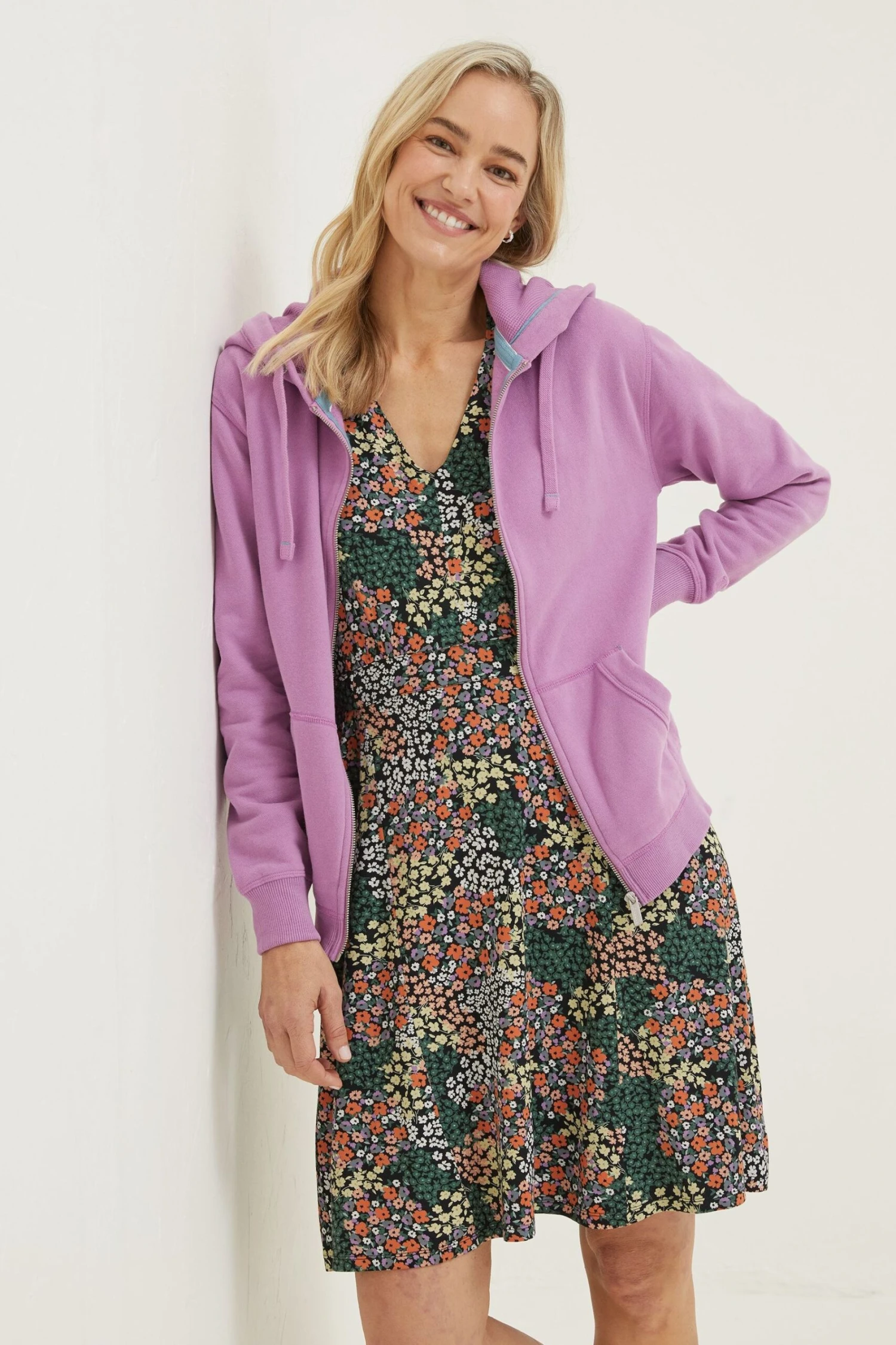 FatFace Pink Amy Zip Through Hoodie 3 FatFace Pink Amy Zip Through Hoodie