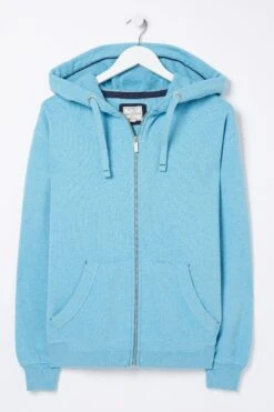 FatFace Blue Amy Zip Through Hoodie -Fat Face Shop D58027s5