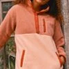 FatFace Pink Ember Colourblock Fleece