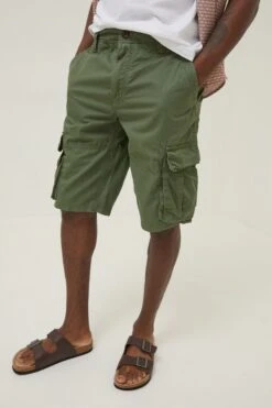 FatFace Green Bude Lightweight Cargo Shorts