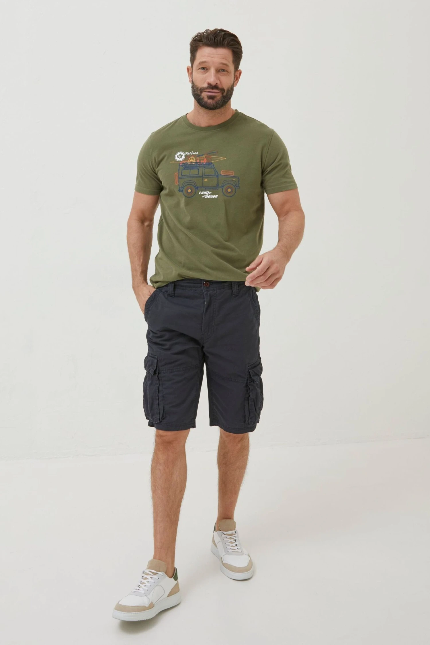 FatFace Blue Bude Lightweight Cargo Shorts 2 FatFace Blue Bude Lightweight Cargo Shorts