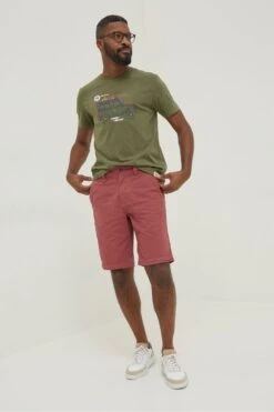 FatFace Pink Cove Flat Front Shorts