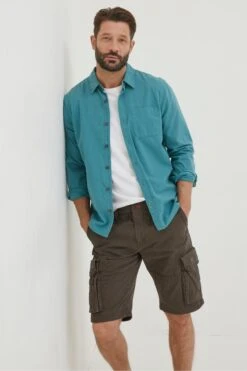 FatFace Breakyard Cargo Brown Shorts -Fat Face Shop D59905s3