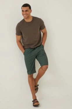 FatFace Green Seaton Tile Print Shorts -Fat Face Shop D59907s3