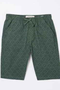 FatFace Green Seaton Tile Print Shorts -Fat Face Shop D59907s4