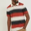 FatFace Red Hastings Stripe Polo Shirt