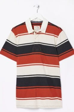 FatFace Red Hastings Stripe Polo Shirt -Fat Face Shop D60 942s5