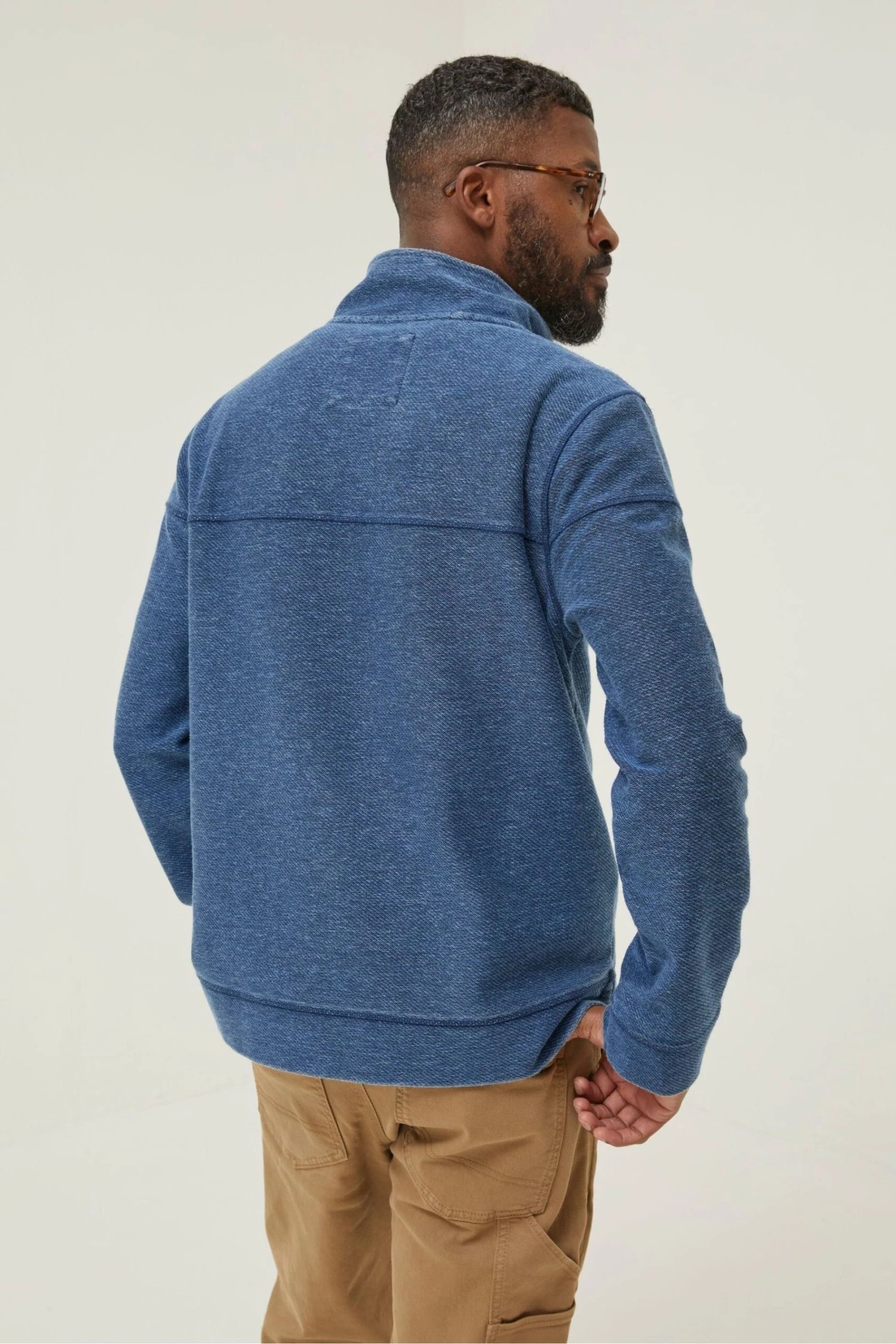 FatFace Blue Half Neck Sweatshirt 4 FatFace Blue Half Neck Sweatshirt - Image 2