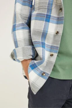 FatFace Grey Check Overshirt -Fat Face Shop D60 986s6