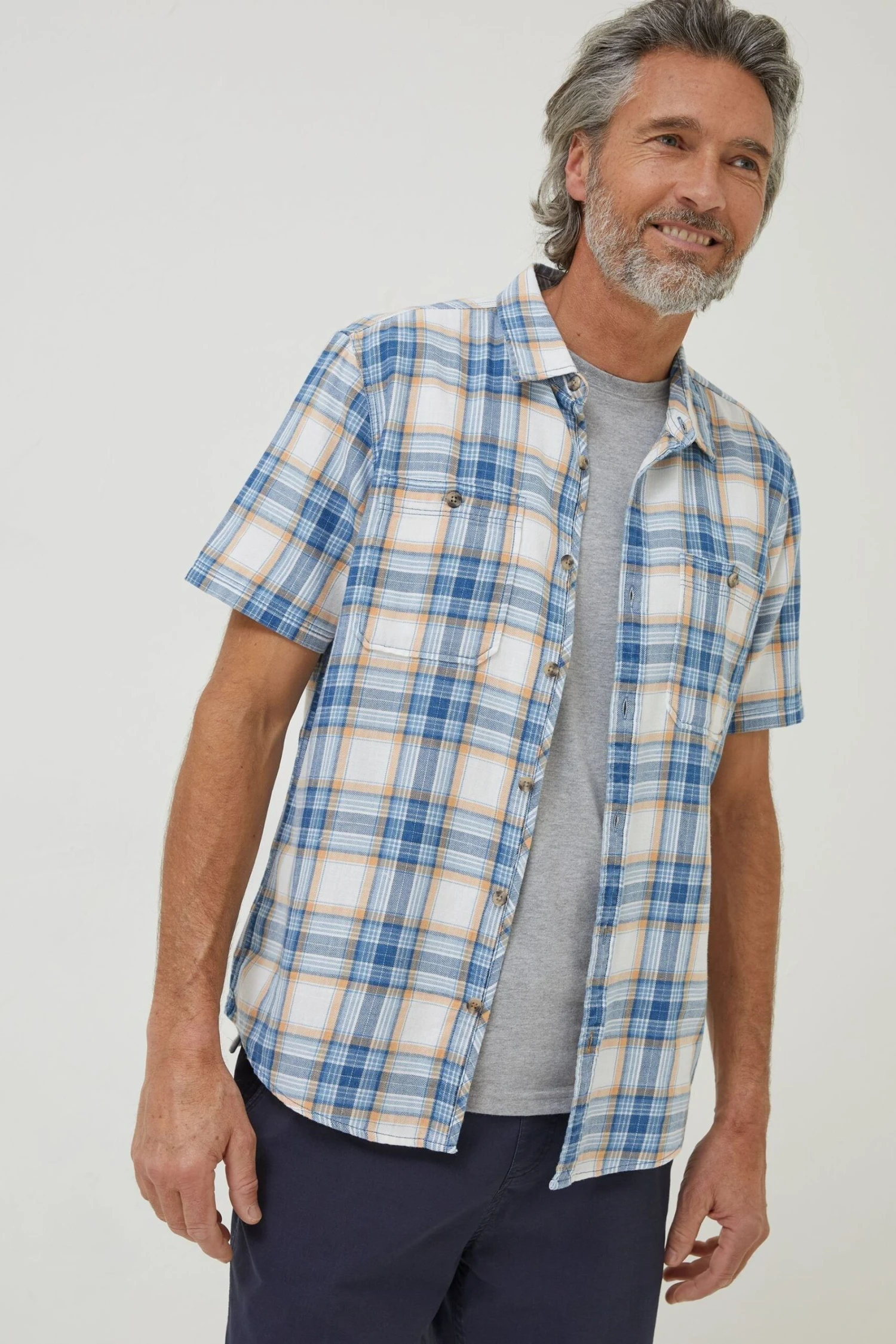 FatFace Blue Westly Check Shirt 3 FatFace Blue Westly Check Shirt