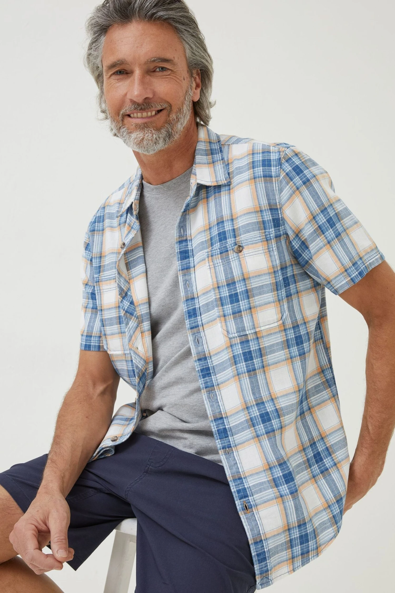 FatFace Blue Westly Check Shirt 5 FatFace Blue Westly Check Shirt - Image 3