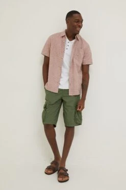 FatFace Red Geo Print Shirt