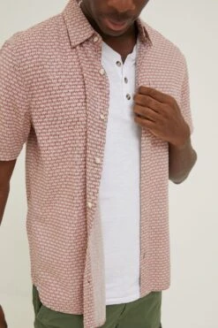 FatFace Red Geo Print Shirt -Fat Face Shop D60966s3