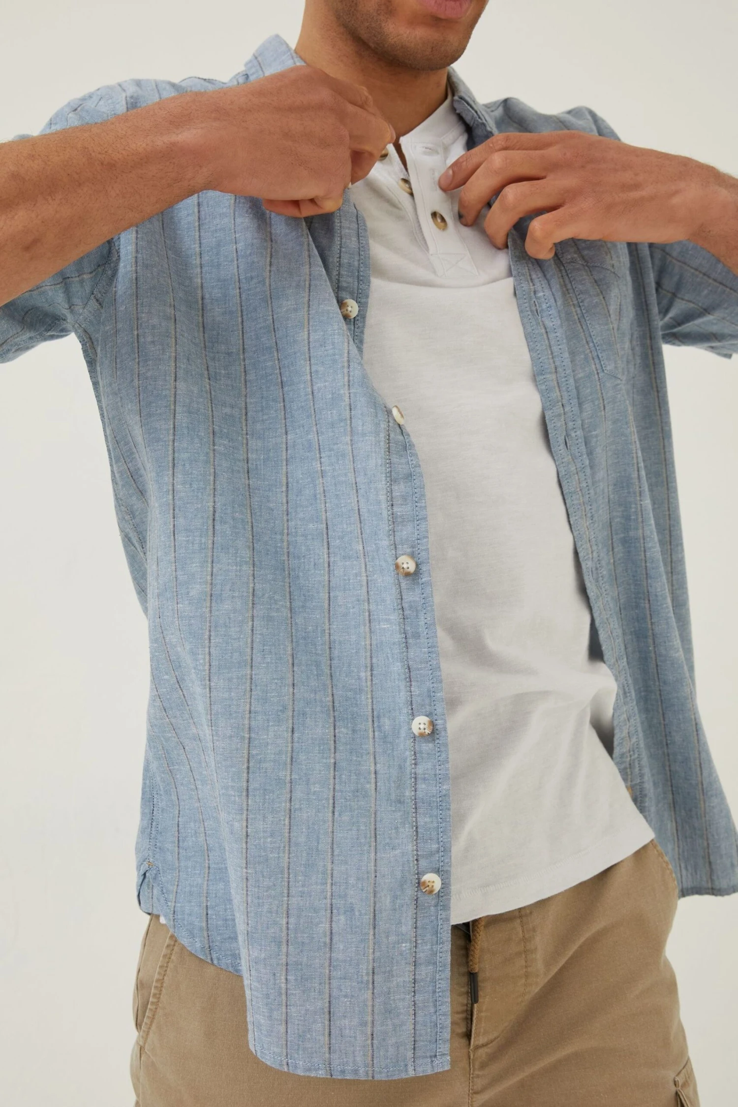 FatFace Blue Buriton Striped Shirt 5 FatFace Blue Buriton Striped Shirt - Image 3