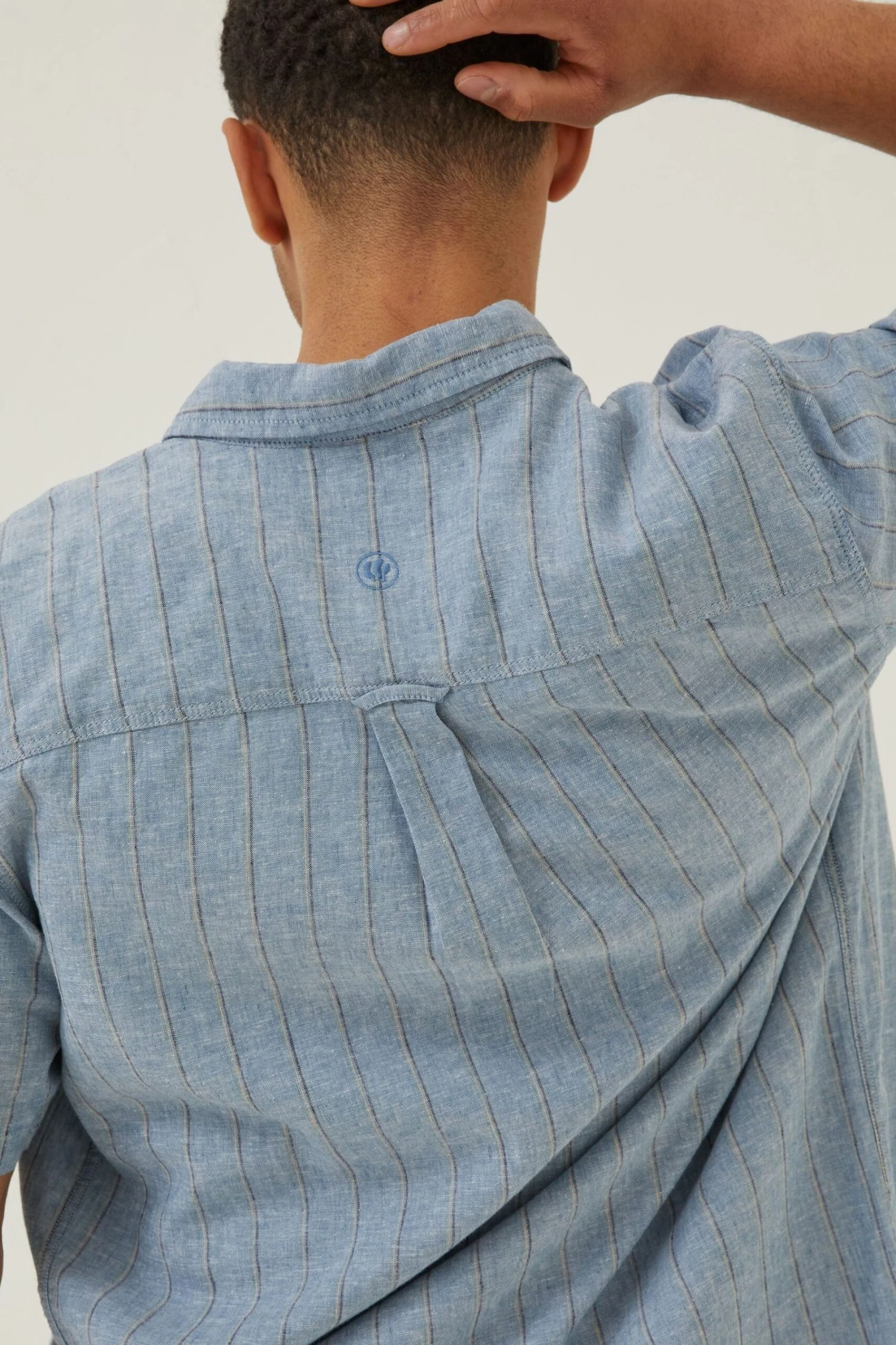 FatFace Blue Buriton Striped Shirt 6 FatFace Blue Buriton Striped Shirt - Image 4