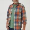 FatFace Orange Wadhurst Check Shirt -Fat Face Shop D60973s