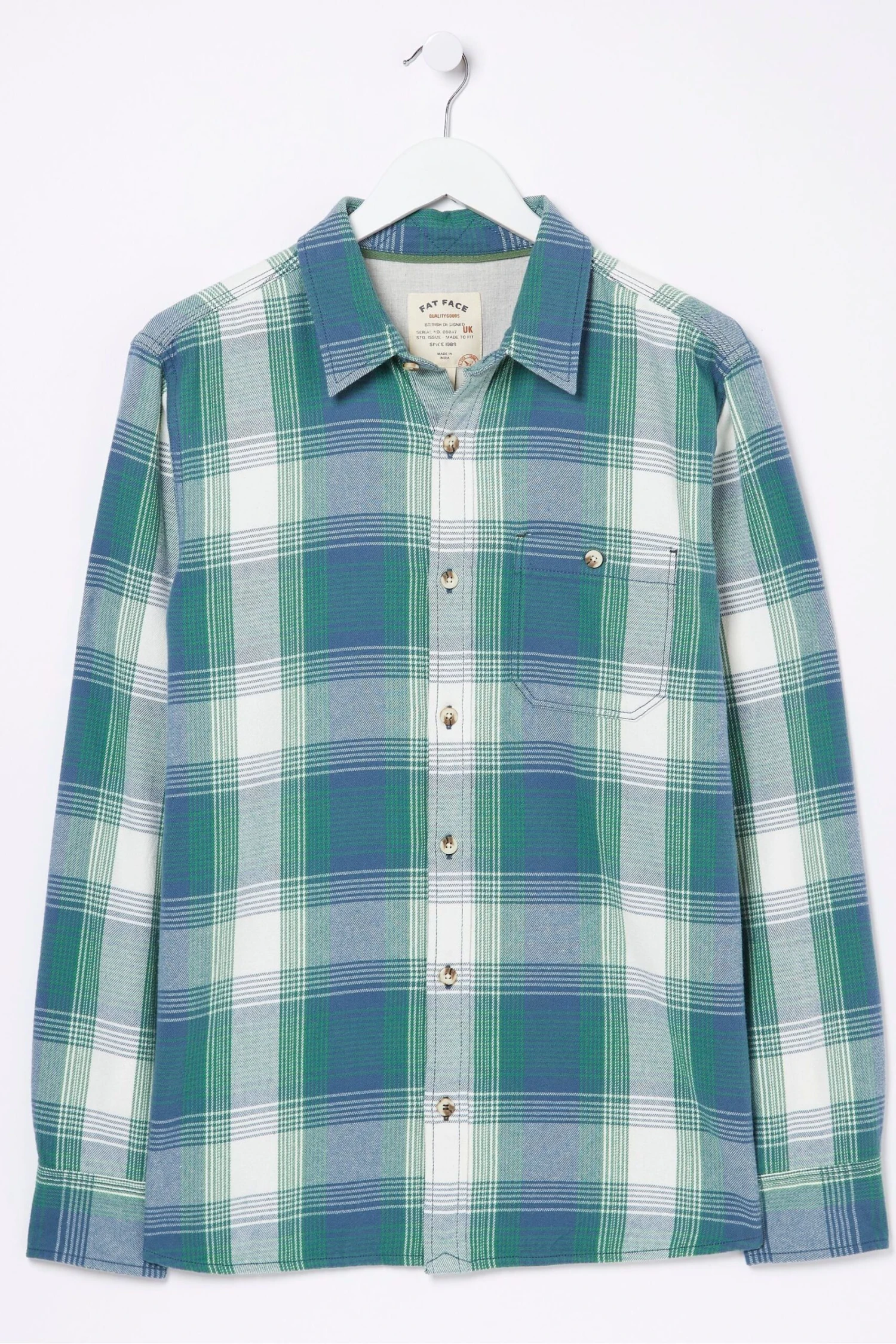 FatFace Blue Check Shirt 7 FatFace Blue Check Shirt - Image 5