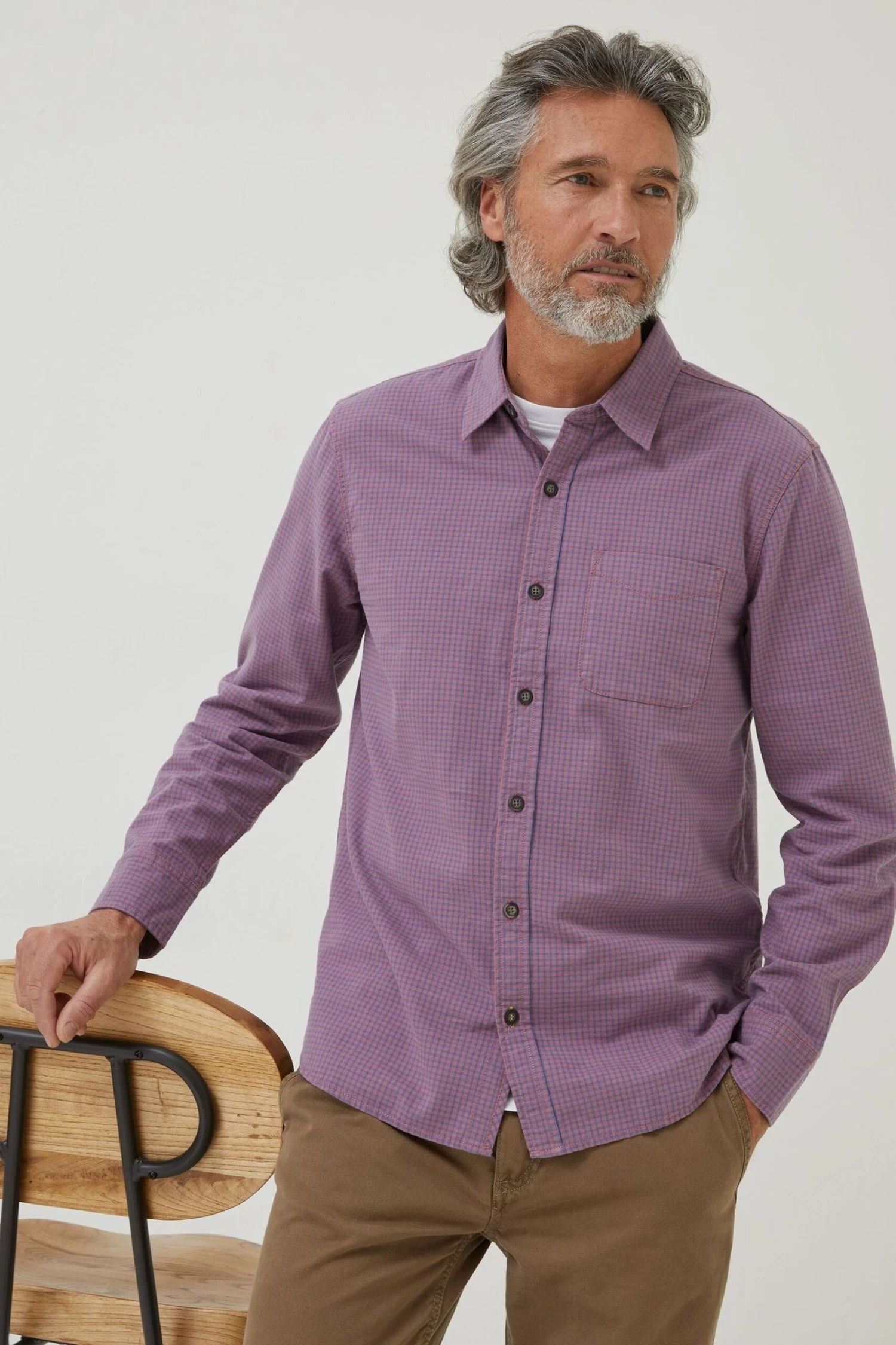 FatFace Pink Gower Gingham Shirt 5 FatFace Pink Gower Gingham Shirt - Image 3