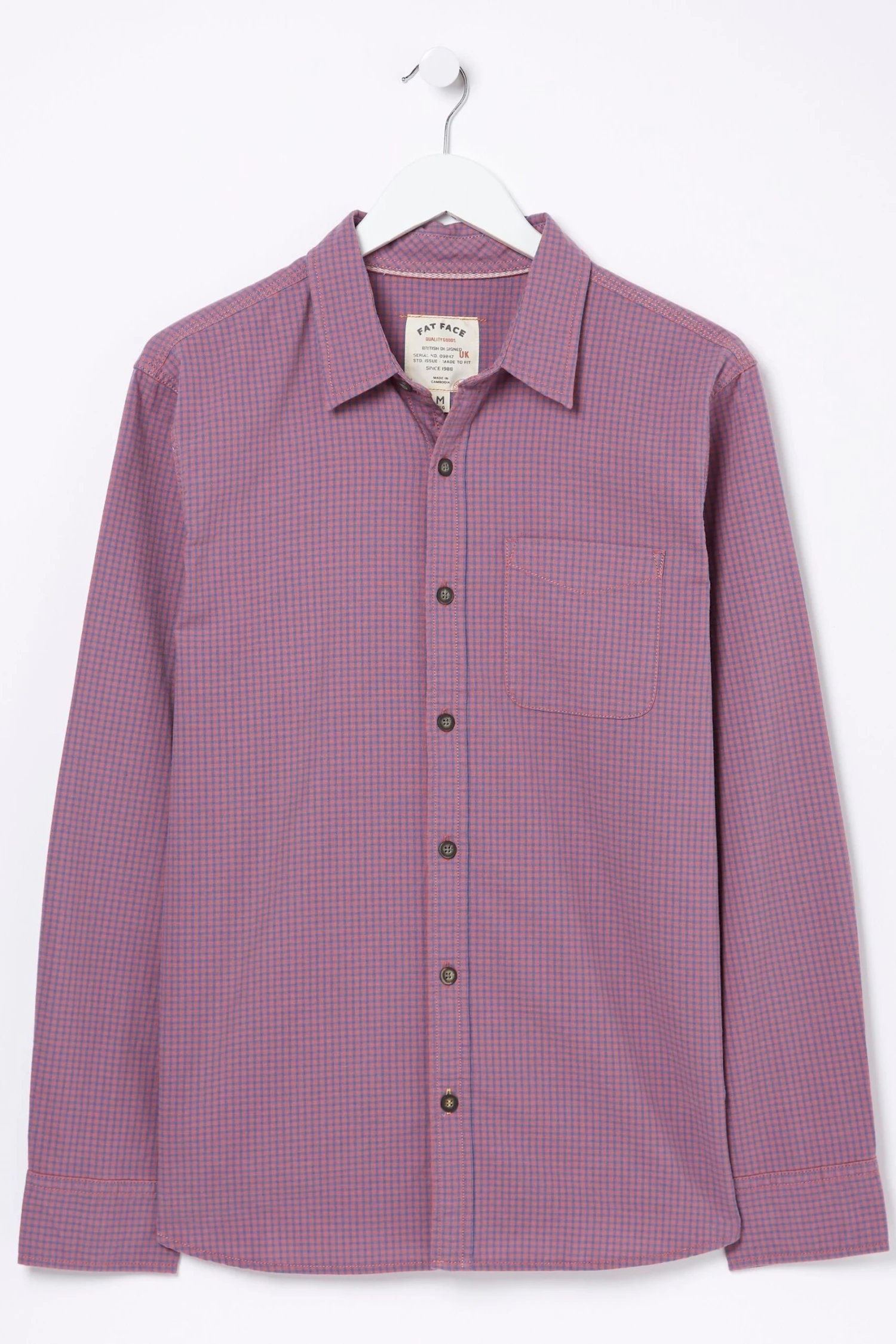 FatFace Pink Gower Gingham Shirt 7 FatFace Pink Gower Gingham Shirt - Image 5