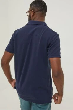 FatFace Blue Piqué Polo Shirt -Fat Face Shop D61 014s2