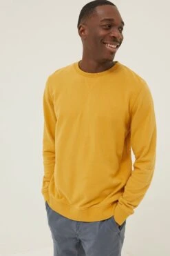 FatFace Yellow Emsworth Sweatshirt -Fat Face Shop D61 019s3