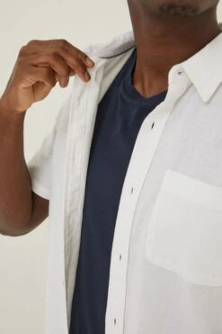 FatFace Bugle White Cotton Shirt -Fat Face Shop D61 029s5