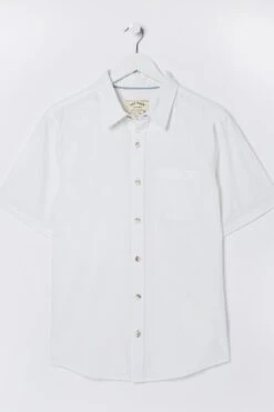 FatFace Bugle White Cotton Shirt -Fat Face Shop D61 029s6