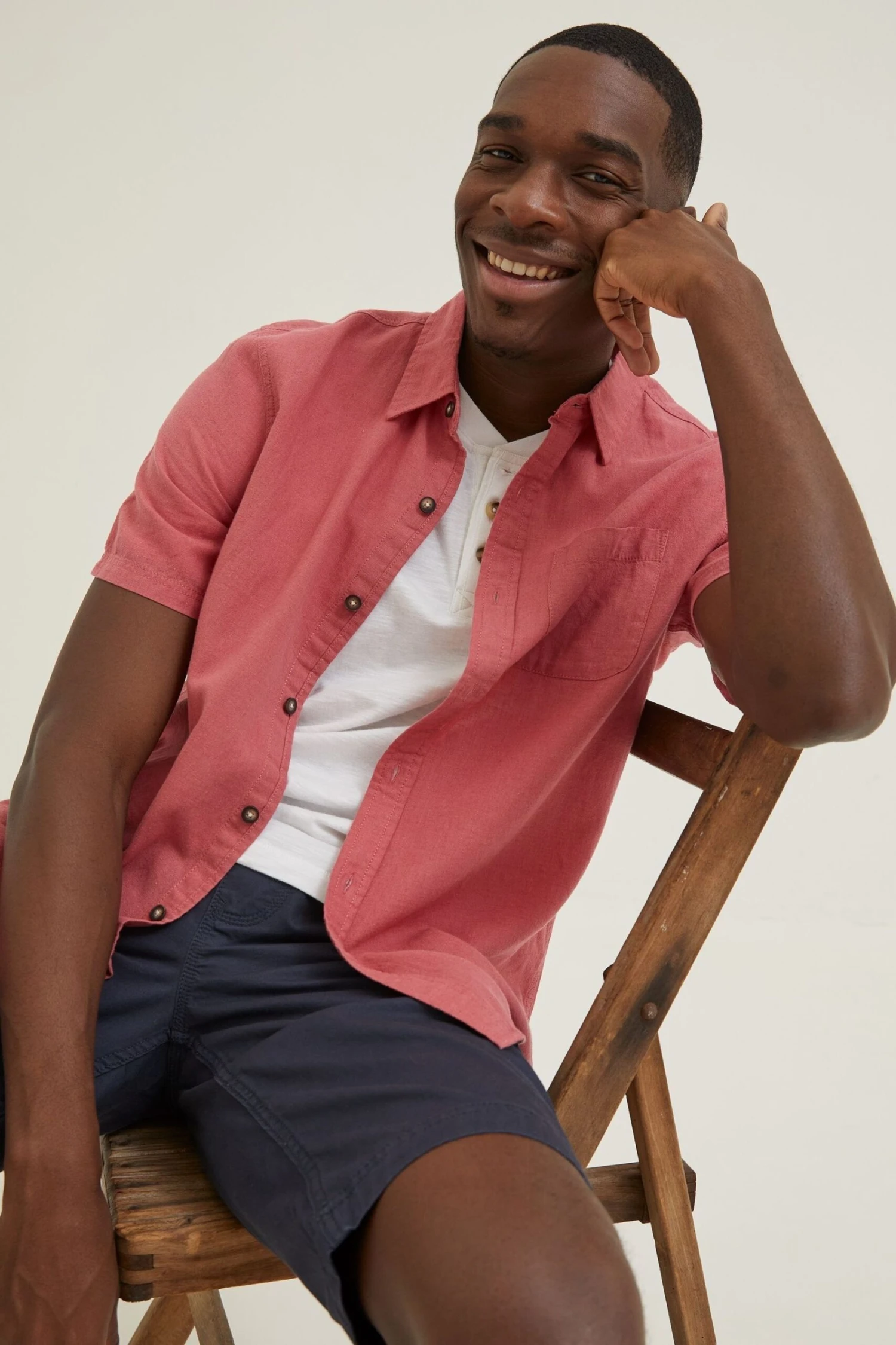 FatFace Pink Bugle Shirt 5 FatFace Pink Bugle Shirt - Image 3