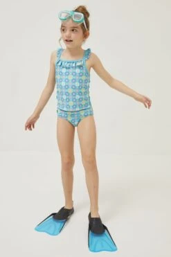 FatFace Blue Floral Tankini Set