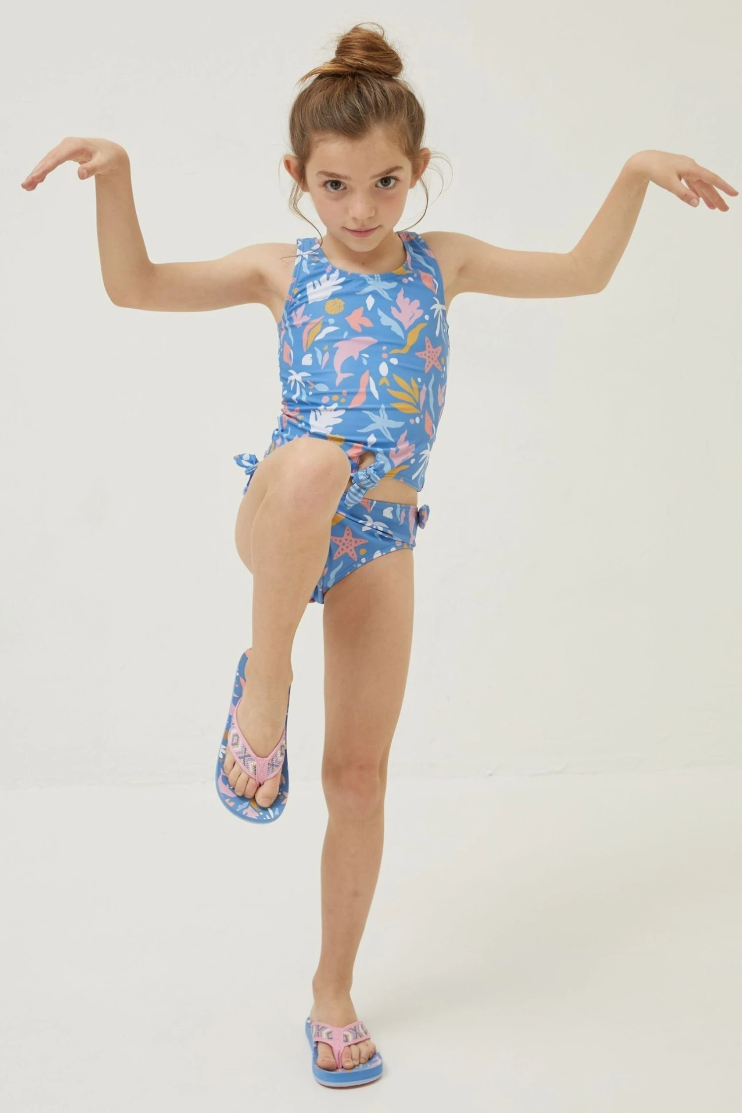 FatFace Blue Sea Scape Tankini Set 3 FatFace Blue Sea Scape Tankini Set