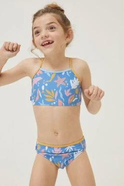 FatFace Blue Sea Scape Bikini Set