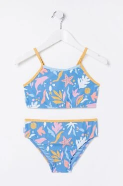 FatFace Blue Sea Scape Bikini Set -Fat Face Shop D61 413s4