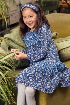 FatFace Blue Grace Print Dress