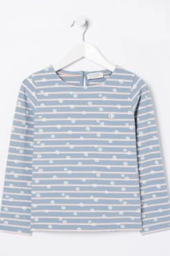 FatFace Blue Daisy Breton T-Shirt