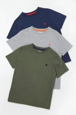 FatFace Blue Short Sleeve T-Shirts 3 Pack