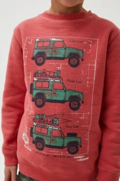 FatFace Red Land Rover Sweatshirt -Fat Face Shop D61 450s4