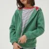 FatFace Green Dinosaur Zip Through Hoodie