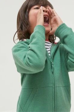 FatFace Green Dinosaur Zip Through Hoodie -Fat Face Shop D61 452s3