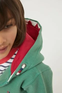 FatFace Green Dinosaur Zip Through Hoodie -Fat Face Shop D61 452s4