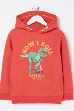 FatFace Red Lets Roll Dino Hoodie -Fat Face Shop D61 454s10