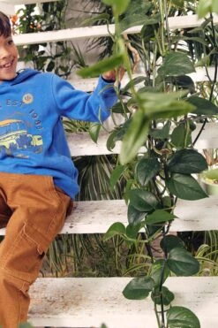 FatFace Blue Land Rover Zip Through Hoodie -Fat Face Shop D61 456s4