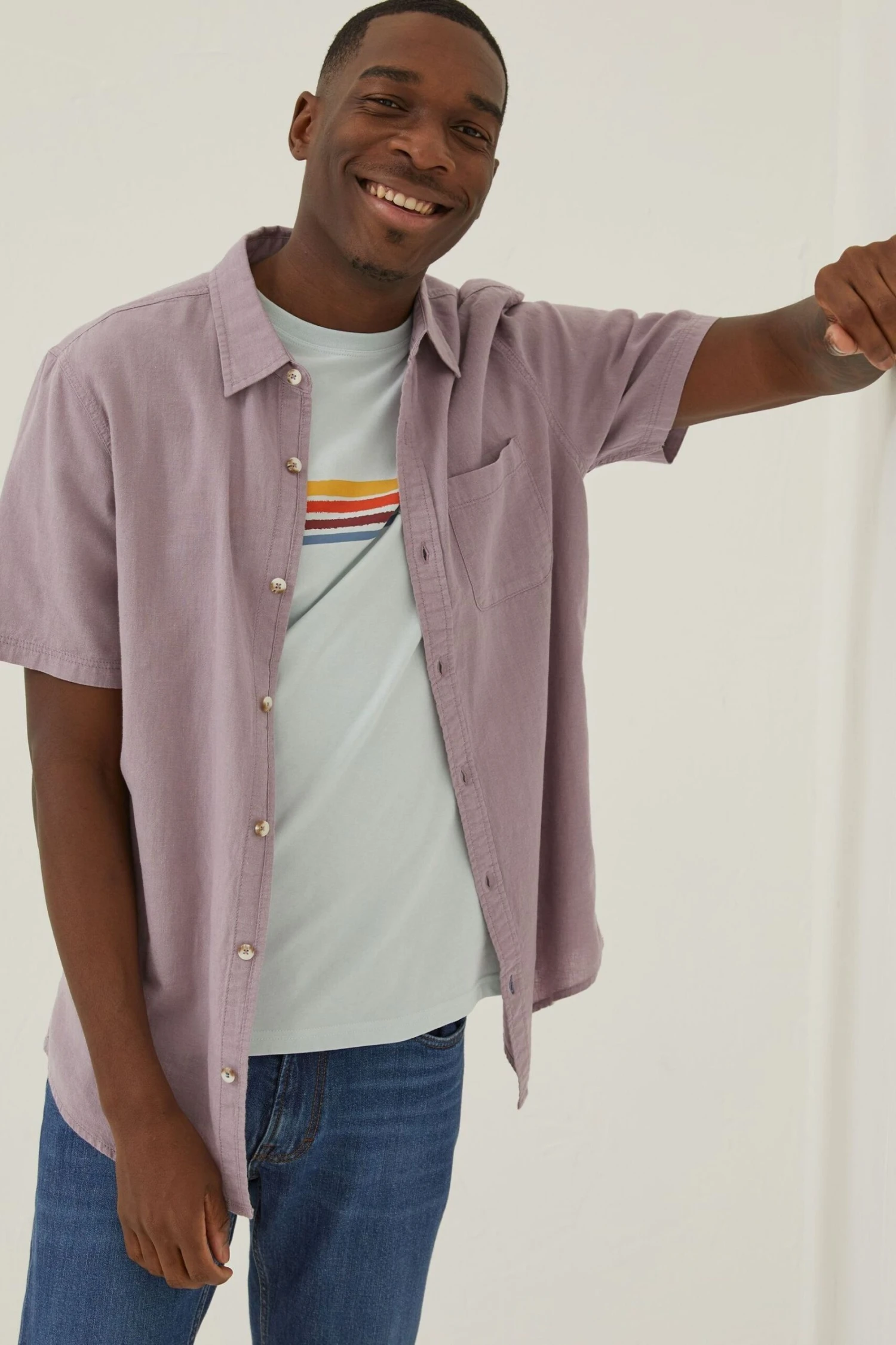 FatFace Purple Bugle Shirt 3 FatFace Purple Bugle Shirt