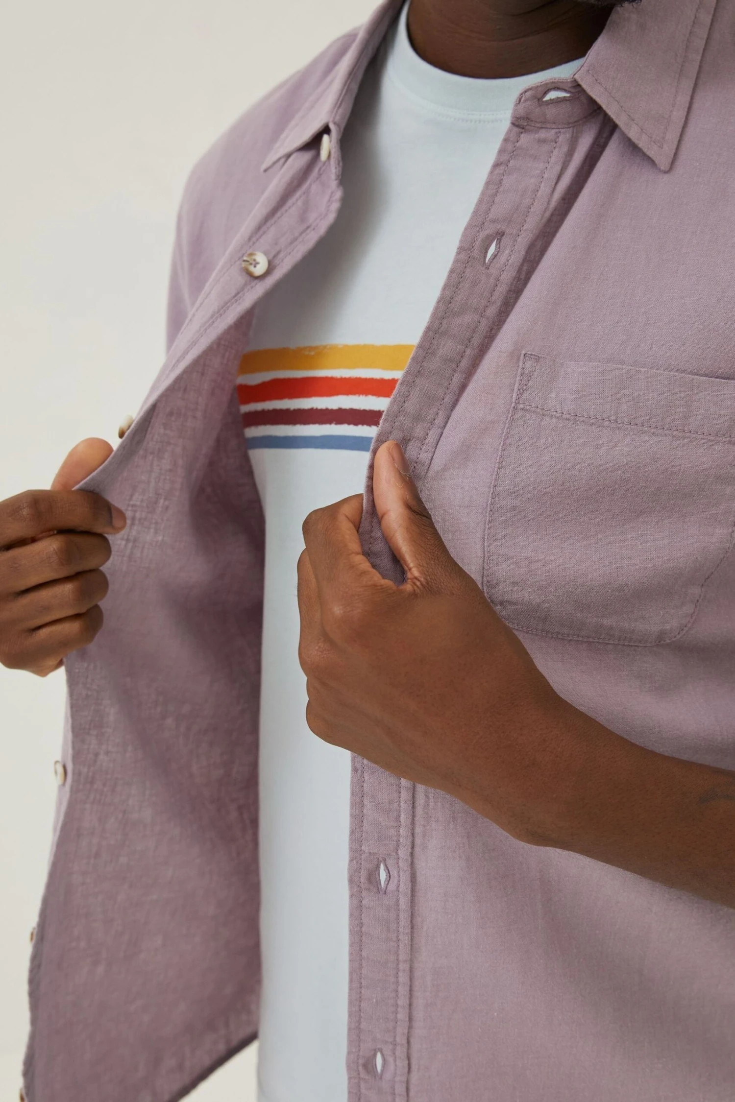 FatFace Purple Bugle Shirt 5 FatFace Purple Bugle Shirt - Image 3