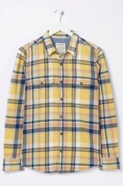 FatFace Yellow Rafety Check Shirt -Fat Face Shop D61032s5