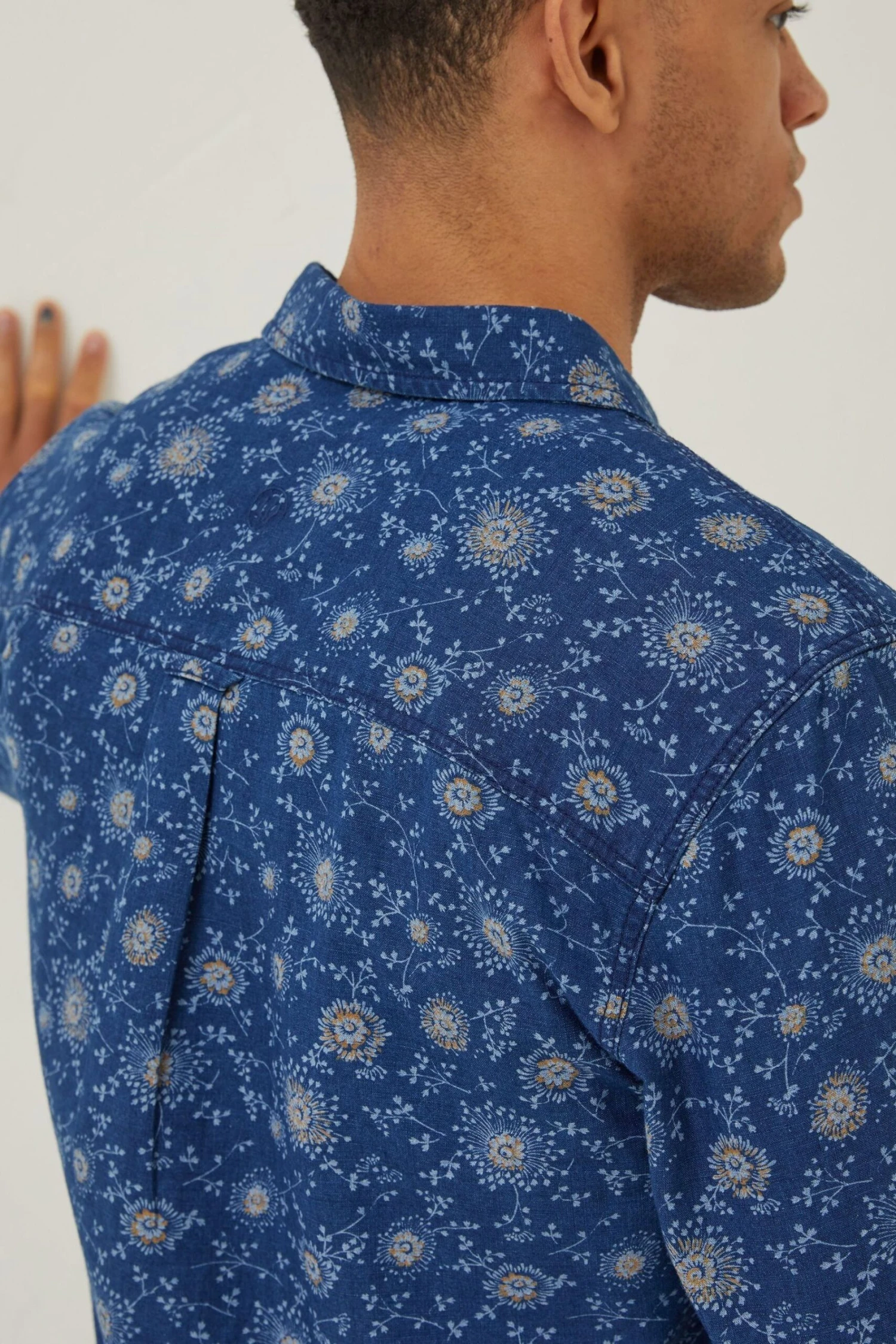 FatFace Blue Floral Shirt 6 FatFace Blue Floral Shirt - Image 4
