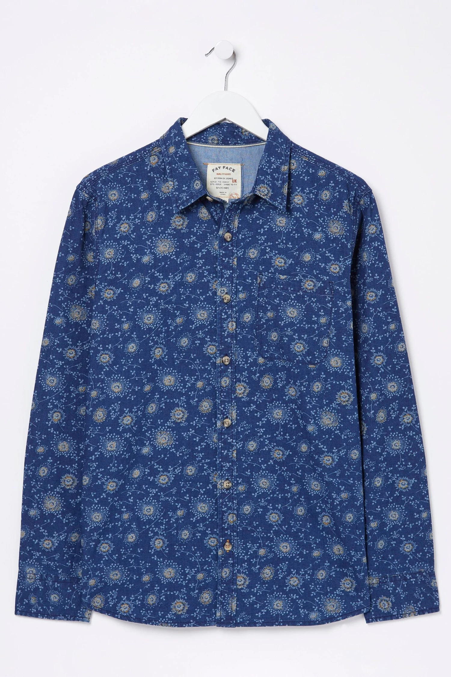FatFace Blue Floral Shirt 7 FatFace Blue Floral Shirt - Image 5