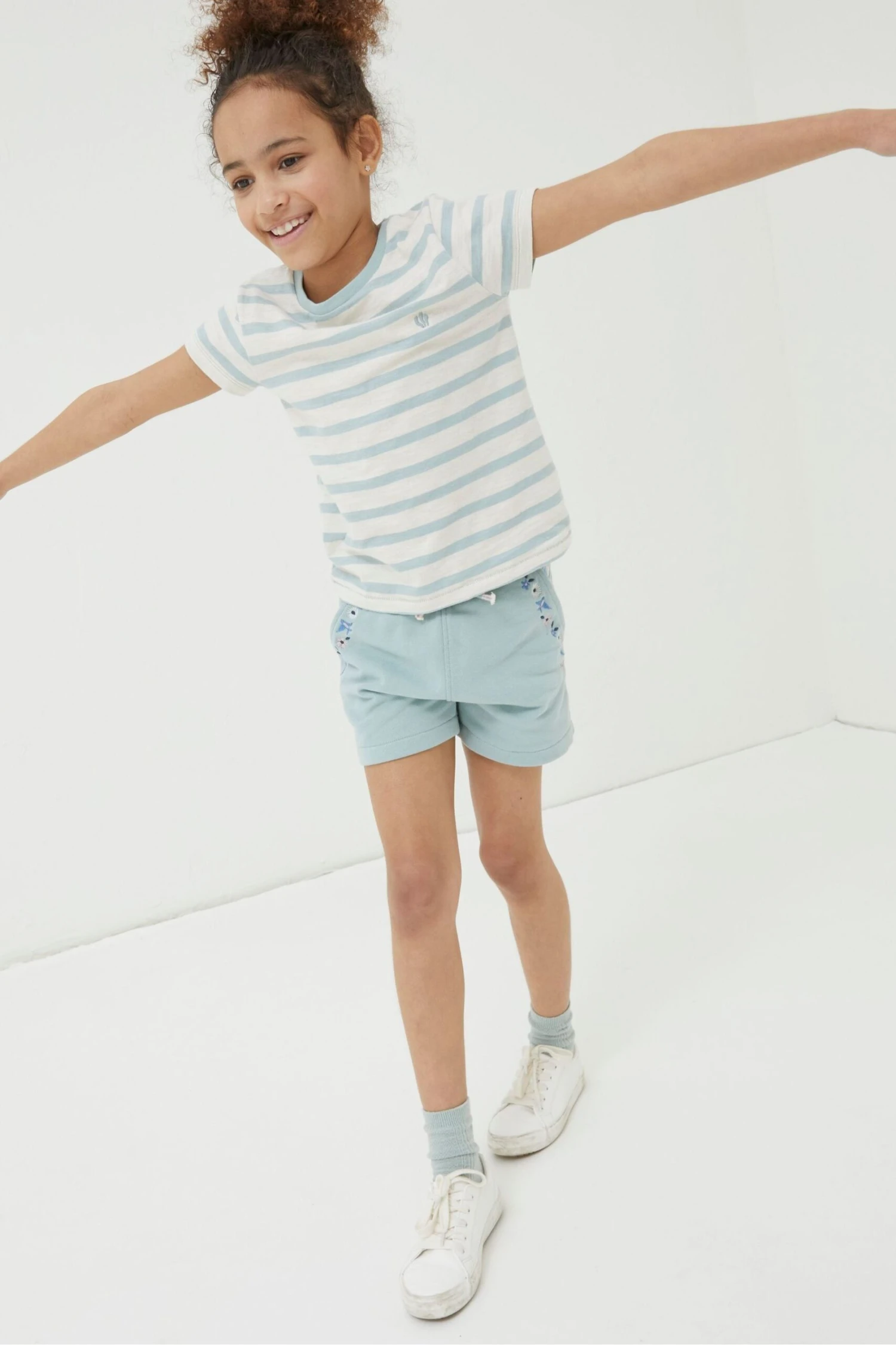 FatFace Green Luna Floral Sweat Shorts 3 FatFace Green Luna Floral Sweat Shorts